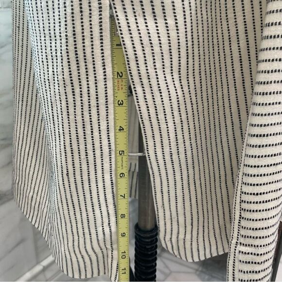 Mirth Biarritz 100% Cotton Ivory/Black Striped Dress Sz-L - Picture 8 of 16